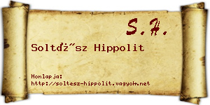 Soltész Hippolit névjegykártya